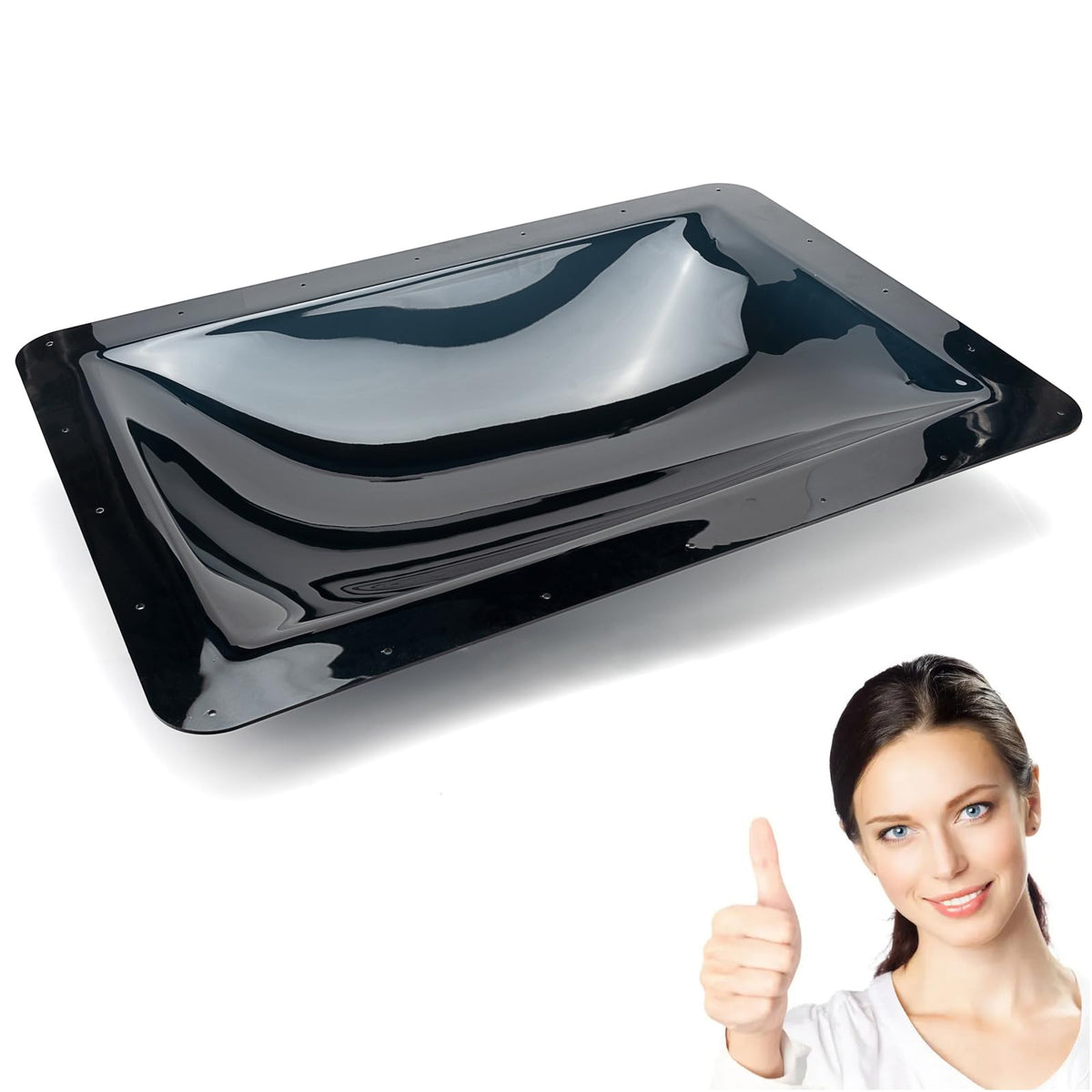 GEATaaT skylight on camper roof in travel scene showing weather resistance and style