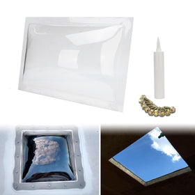 GEATaaT skylight outer dome front view showing clear polycarbonate benefit of daylight