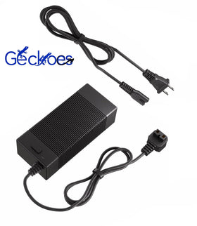 Geckoes adapter powering ICECO portable fridge at campsite to maintain cold storage