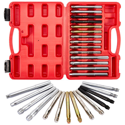 Gedlex 14-piece set front layout showing all pins and case for quick identification and organization