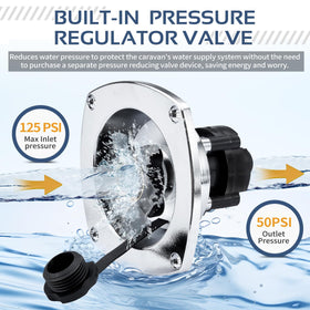 Gedlex close-up of internal strainer highlighting debris protection benefit
