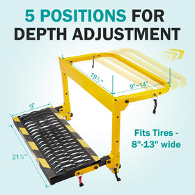 Gedlex folded against tire illustrating compact storage and convenience