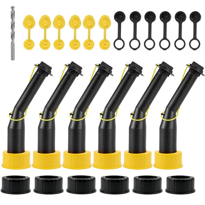 Gedlex front view of 6-piece nozzle kit showing all components and easy replacement benefit