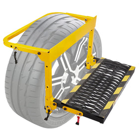 Gedlex front view mounted on truck tire showing sturdy step and stability
