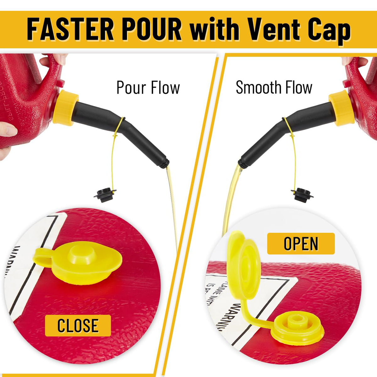 Gedlex gasket and push-on vent cap sealing can to stop drips and let air in safely