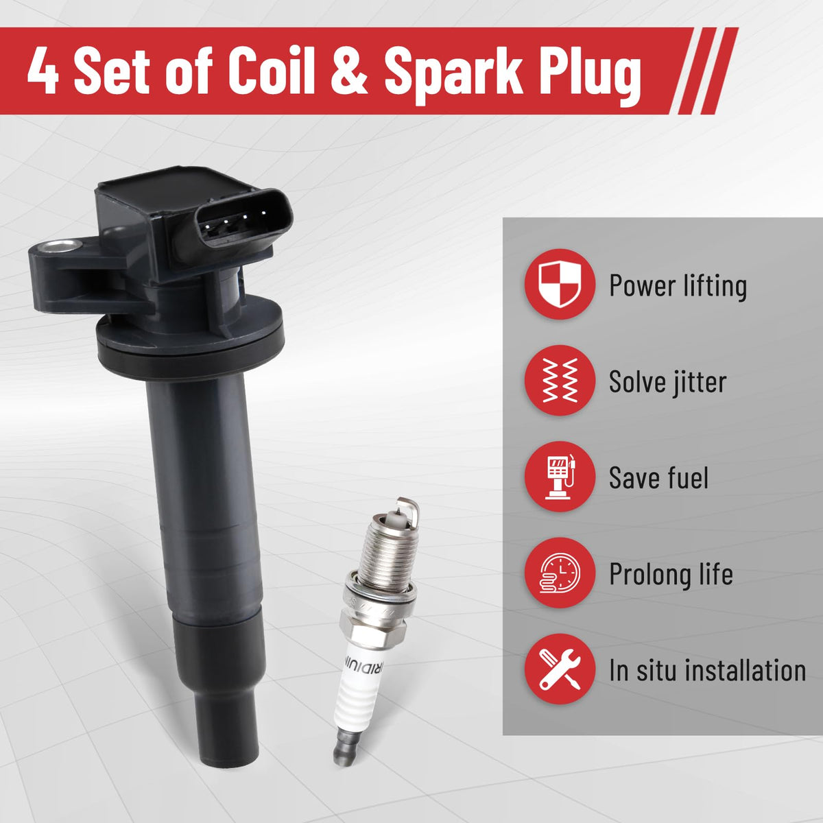 Gedlex ignition coil installed on engine bank demonstrating easy fit and restored spark benefit