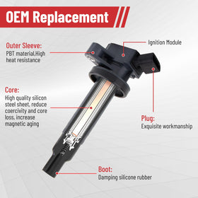 Gedlex iridium spark plug closeup showing fine electrode for longer life benefit