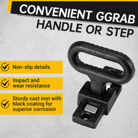 Gedlex mounted on RV tailgate aiding boarding and convenient access benefit