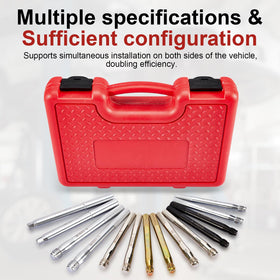 Gedlex pins next to ruler illustrating size variety and correct selection for common vehicle studs