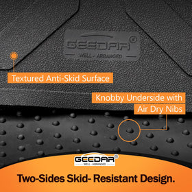 GEEDAR mat with tools to show thickness and heavy-duty scale protection
