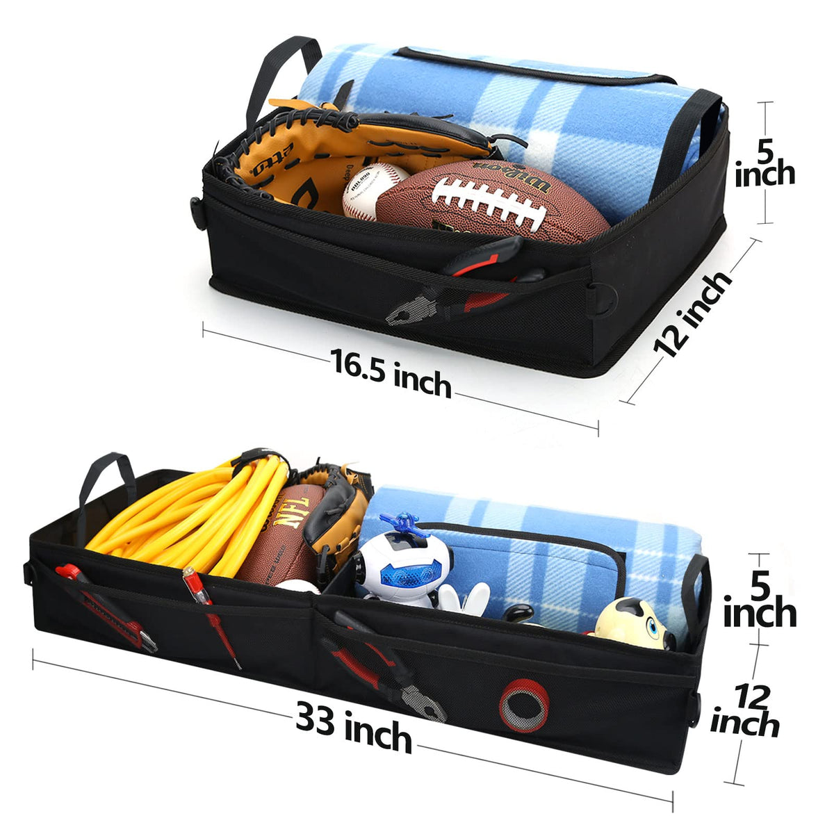 GEEDAR organizer next to a ruler showing dimensions and size-fit confidence benefit
