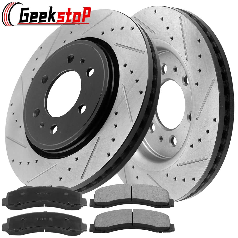 Geekstop ceramic pad set topview illustrating low-dust material and OEM fitment