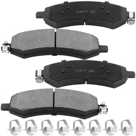 Geekstop rotor and pad side-by-side size comparison confirming correct dimensions for fitment
