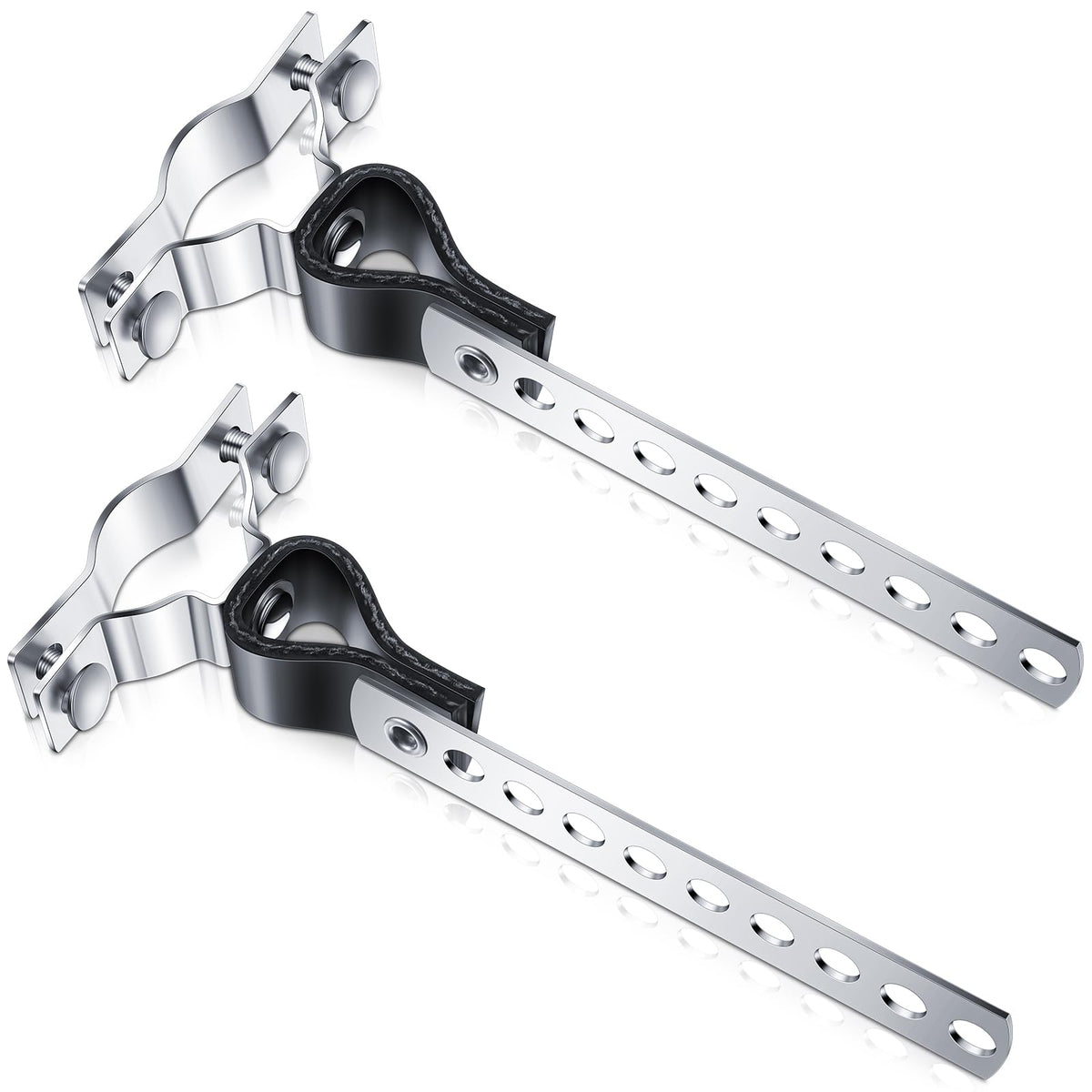 Geetery front view hanger showing mounting holes and sturdy frame benefit durability