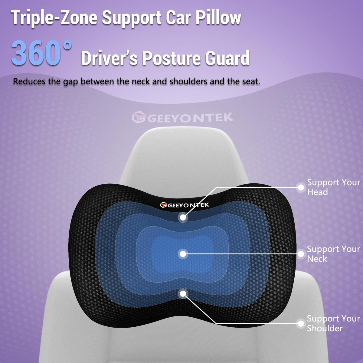 GEEYONTEK set on office chair showing workstation comfort benefits