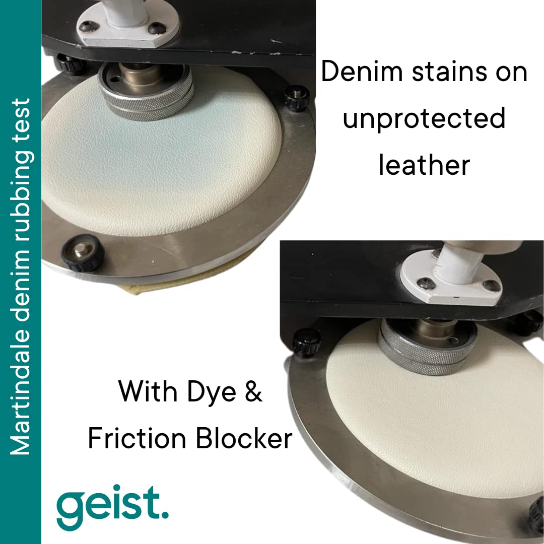 Geist conditioner being massaged into leather restoring suppleness