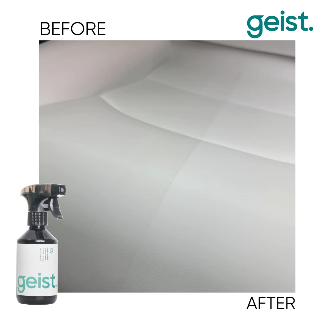 Geist conditioner creamy texture being poured to show moisturizing benefit