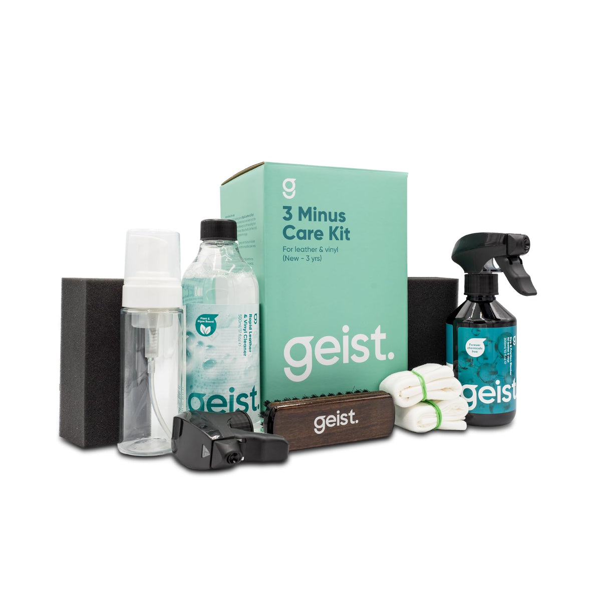Geist front packaging showing kit components and benefits
