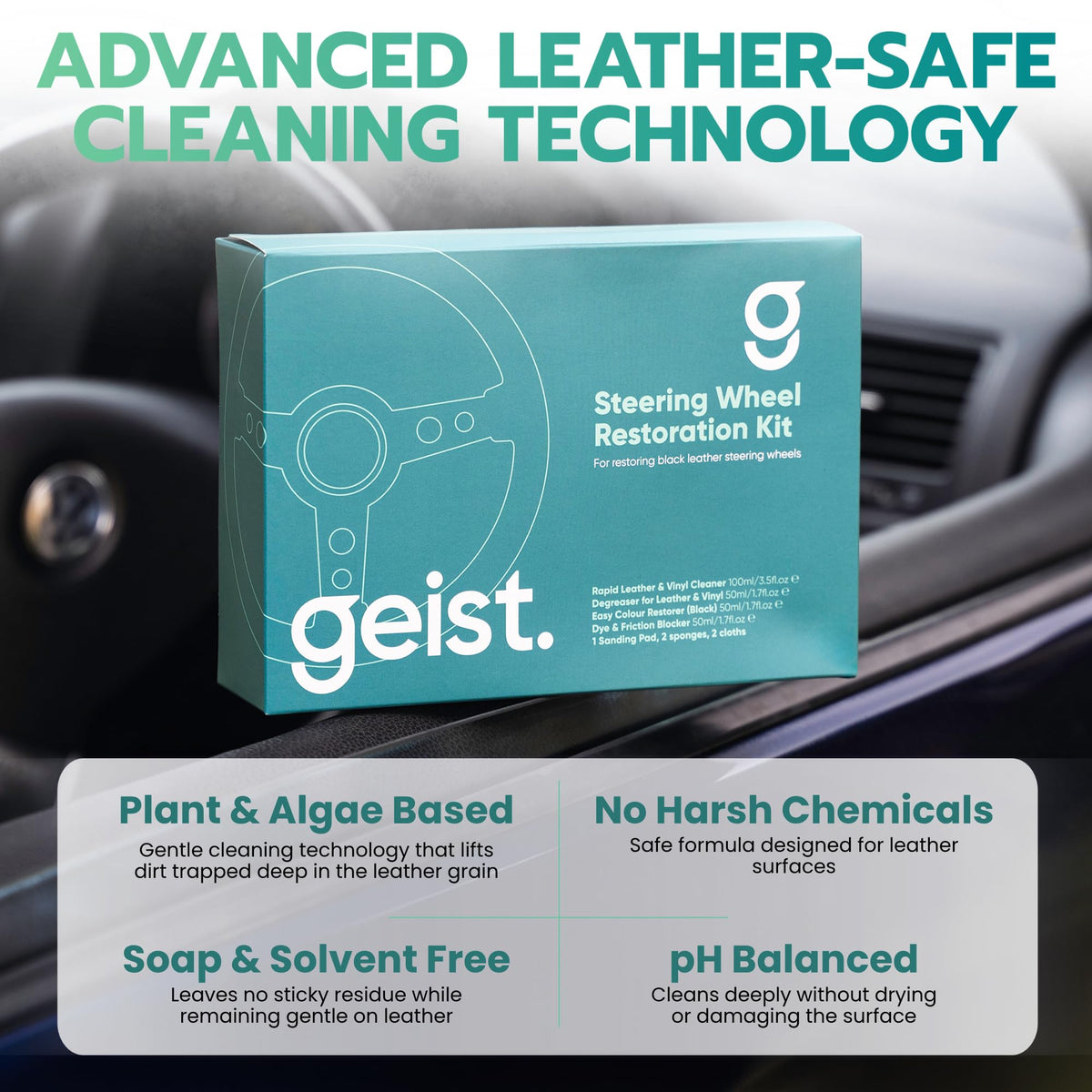 Geist before and after steering wheel comparison showing refreshed look