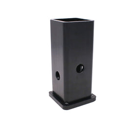Geksion pin hole rotation detail showing four 5/8" holes and adjustable positioning benefit versatility