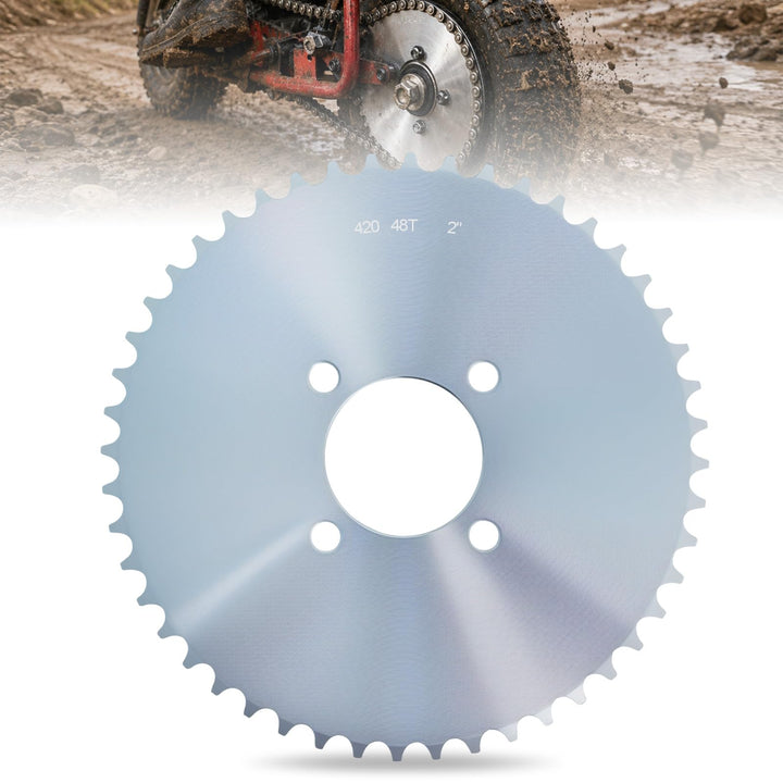 Gekufa 48T front view showing bolt pattern and durable construction benefit