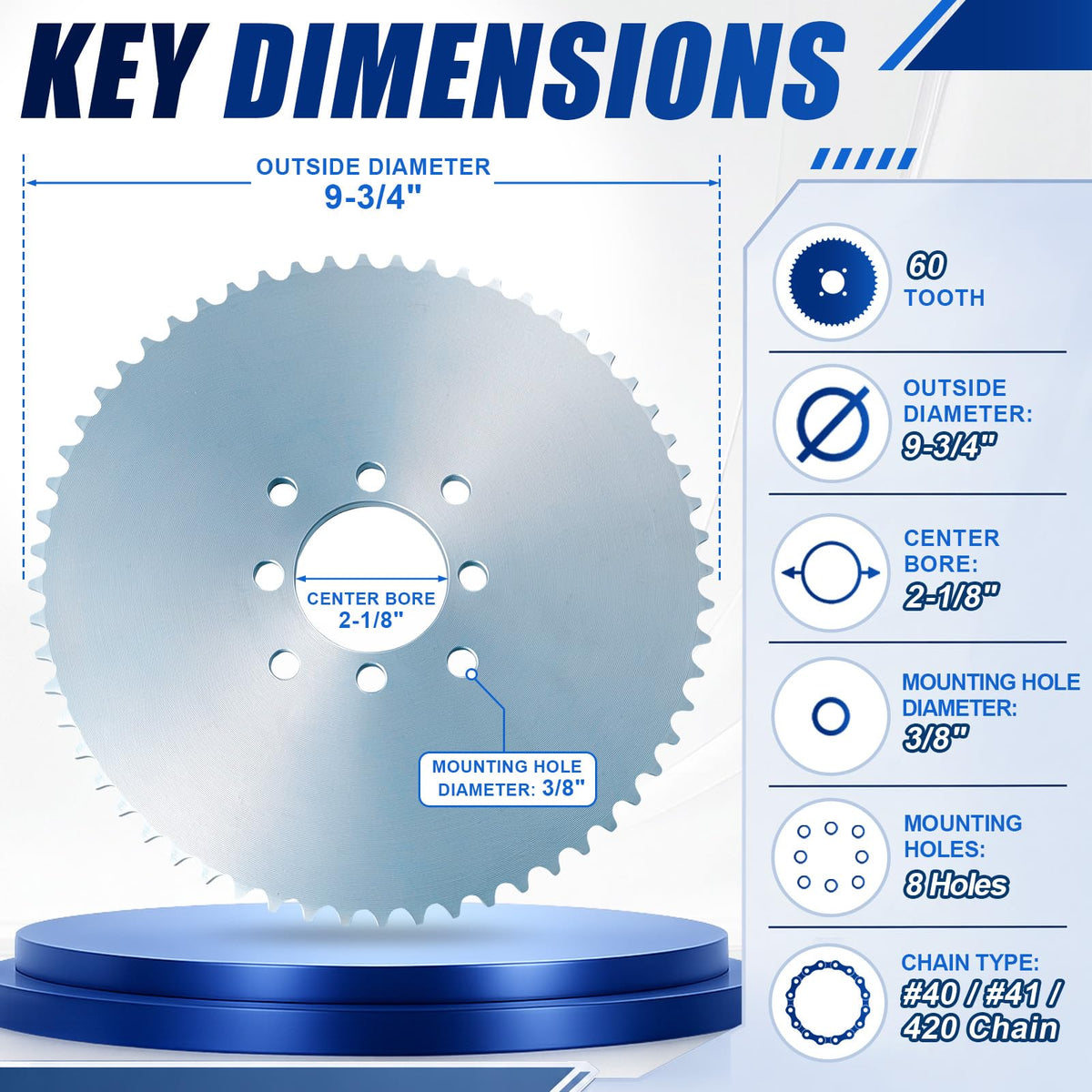 Gekufa close-up of sprocket tooth profile showing precision machining and wear resistance