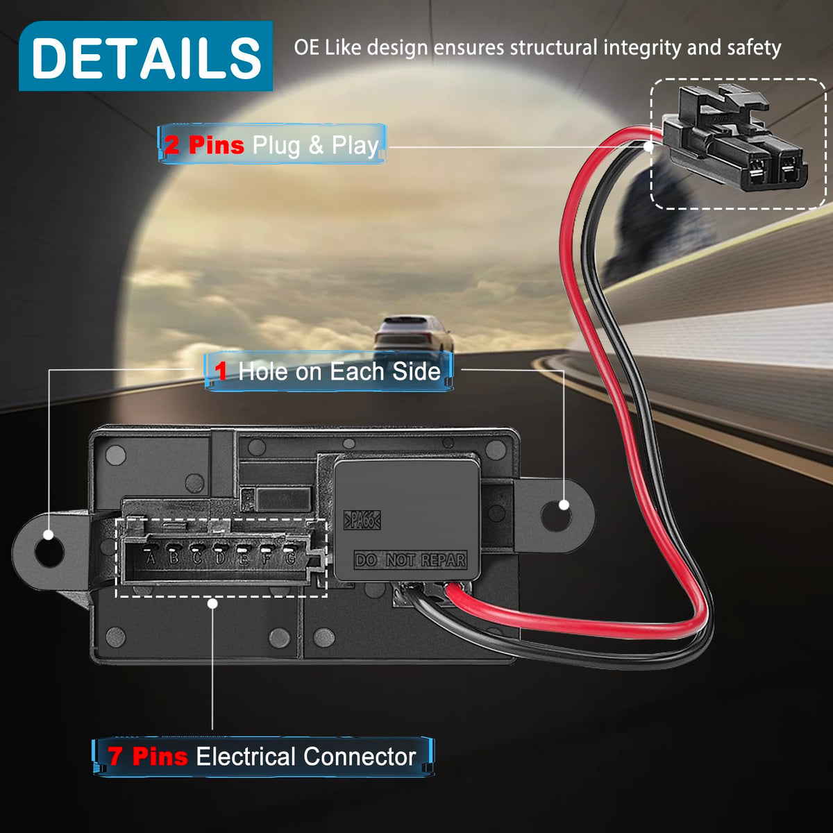 GELAIDI connector close-up illustrating robust terminals and corrosion resistance