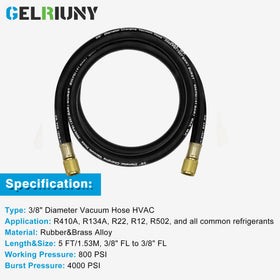 GELRIUNY close-up of dual 3/8" SAE fittings demonstrating secure connections