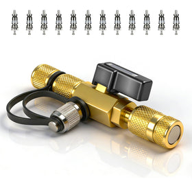 GELRIUNY front view of tool showing dual-size ports and handle for quick service
