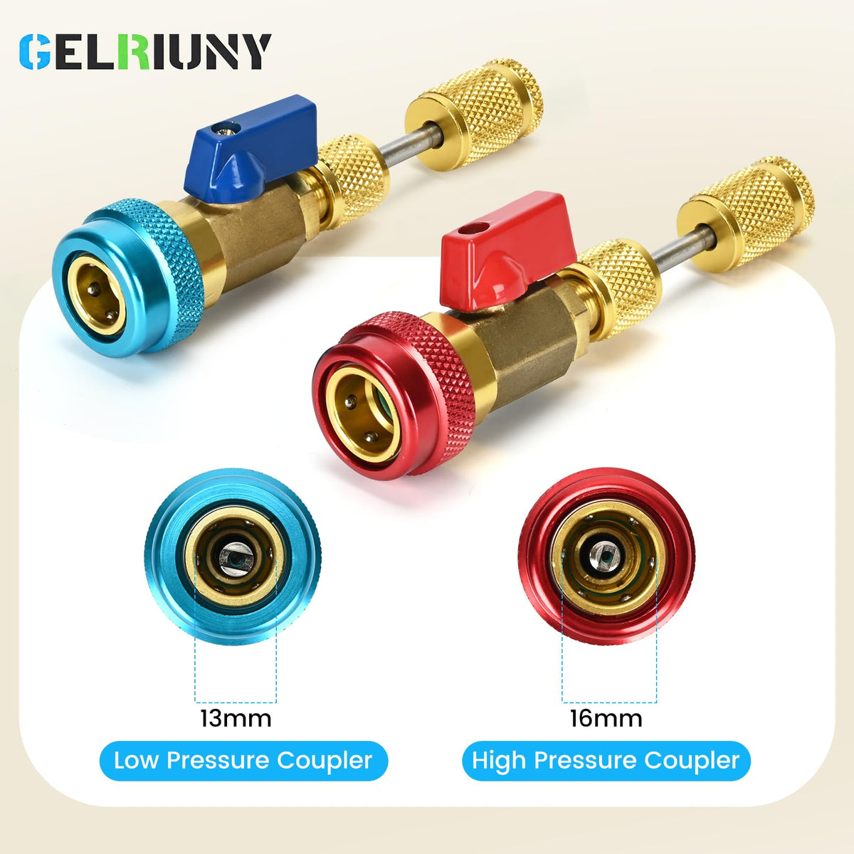 GELRIUNY red high-pressure and blue low-pressure removers for quick identification