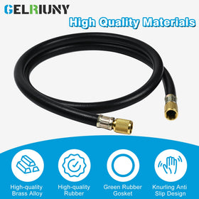 GELRIUNY hose connected to vacuum pump showing reliable vacuum performance