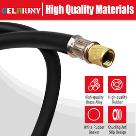 GELRIUNY hose connected to HVAC unit during evacuation to speed recovery