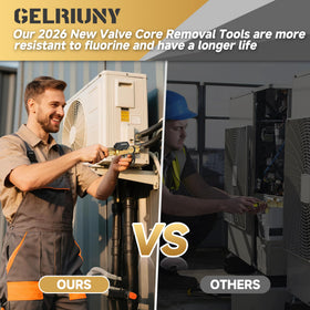 GELRIUNY adapter sizes side-by-side illustrating 1/4" and optional 5/16" compatibility