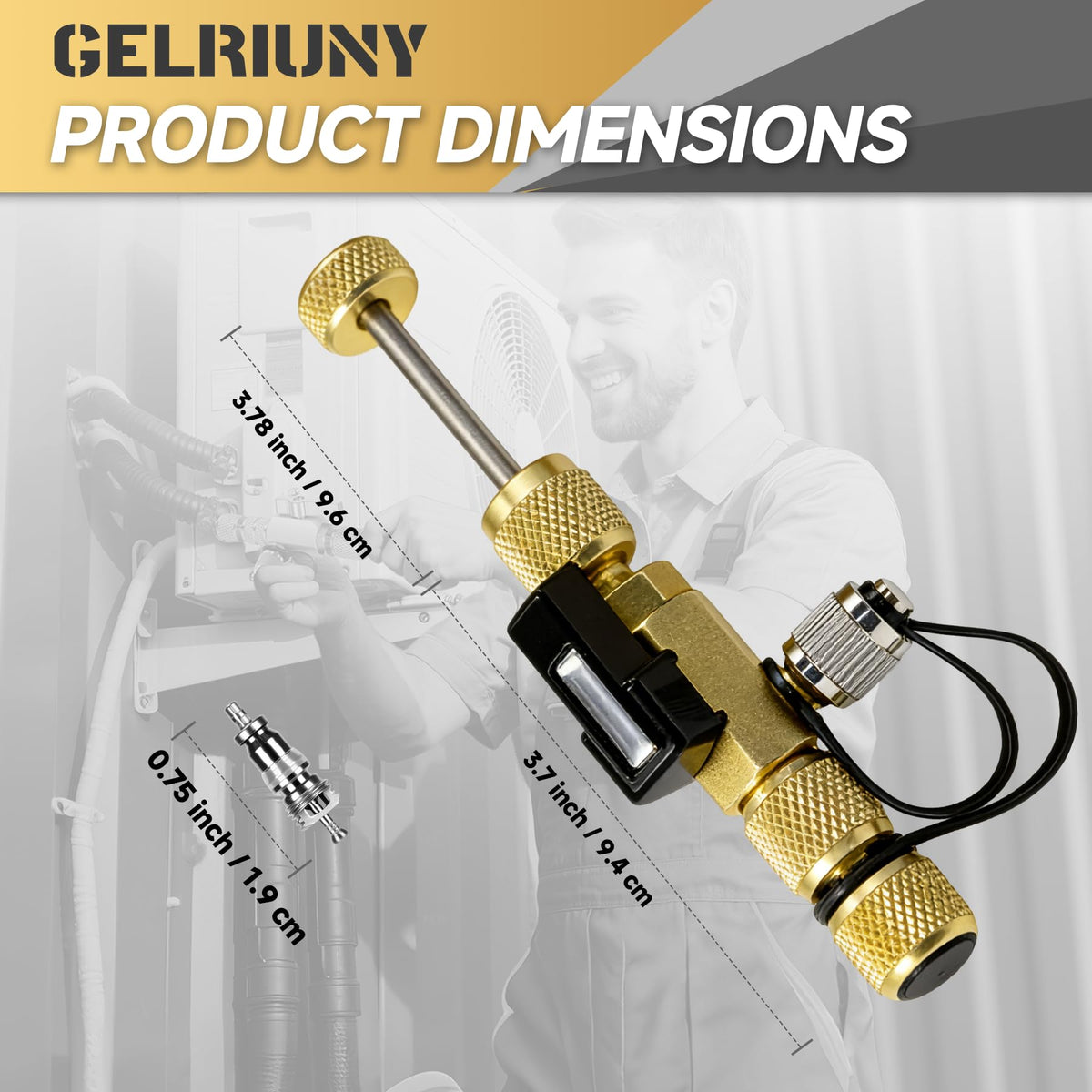 GELRIUNY adjustable stem tip detail delivering a secure grip for valve cores