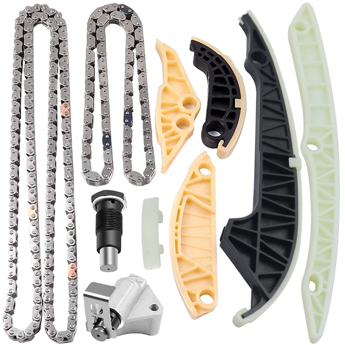 GELUOXI front packaging of timing chain kit showing complete contents and fitment benefits