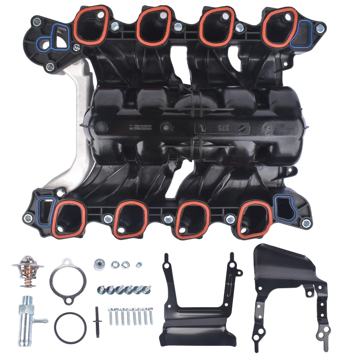 GELUOXI front view intake manifold showing clean ports and reliable fit