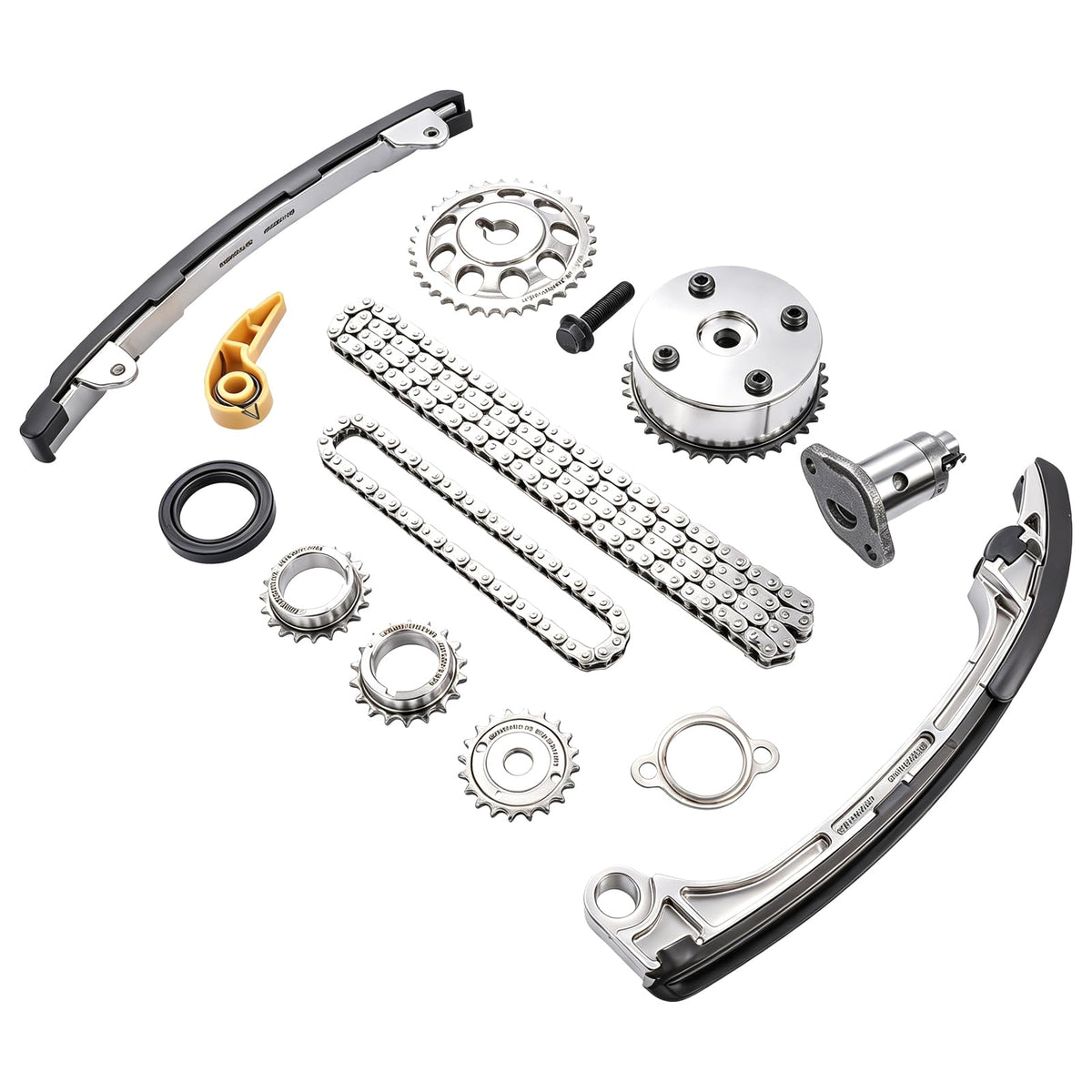 GELUOXI hydraulic tensioner and three guide rails close-up showing durable construction