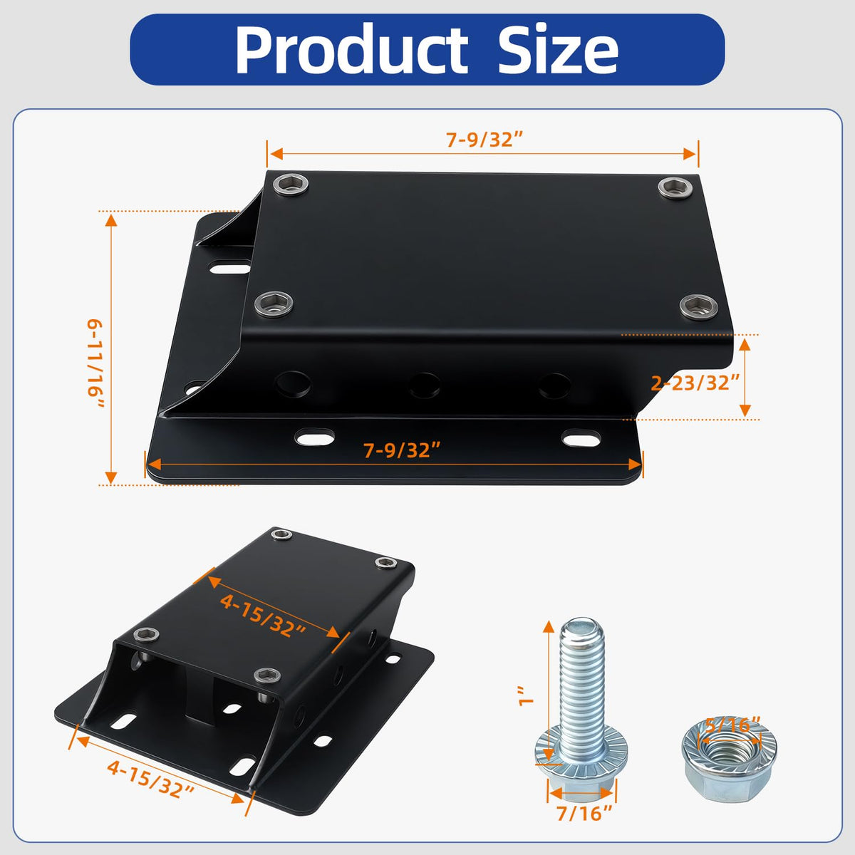 gemigard close-up of mounting holes and plate thickness for secure mounting