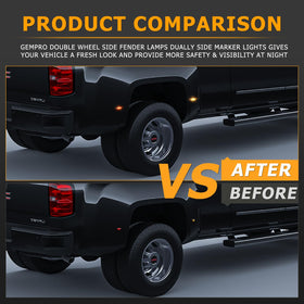 Gempro lifestyle truck night visibility showing brighter rear marker safety