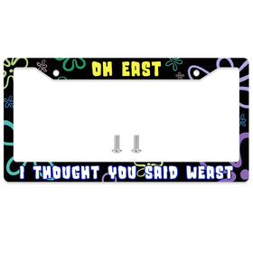 GENANY front view of undersea license plate frame showing design and fit benefit