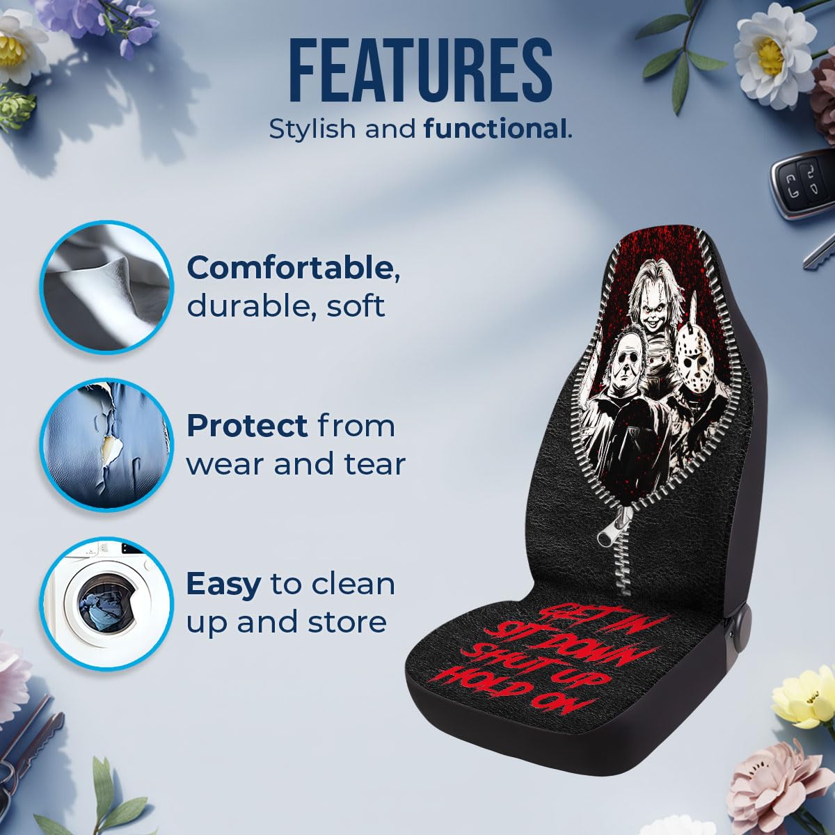 GENANY lifestyle interior scene adding festive horror look and protection