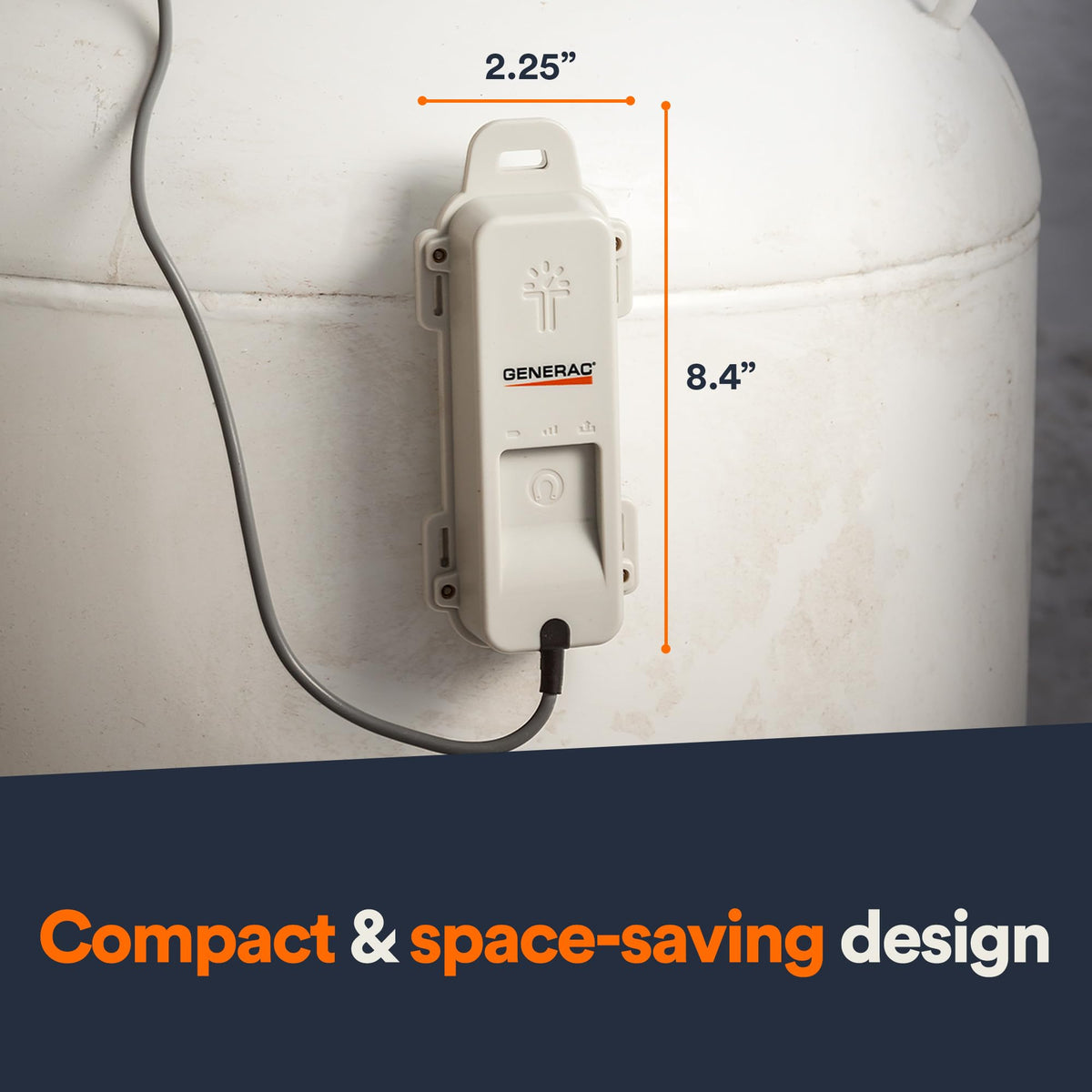 Generac 7009 with smartphone receiving Mobile Link alert to prevent unexpected run-outs