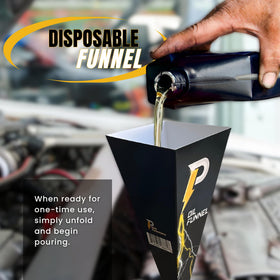 Generac quart pouring into fill neck close-up for precise, no-drip pouring