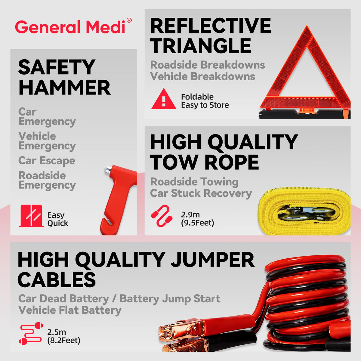 General Medi safety vest worn by driver to increase visibility and reduce risk