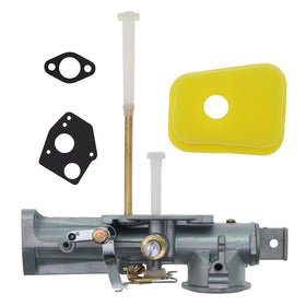 Generic 299437 carburetor front view showing mounting flanges and ports for easy replacement