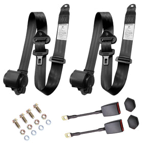 Generic 3-point belt front packaging showing kit and benefit secure retrofit