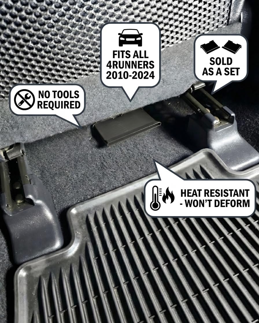 Generic 4Runner vent extenders close-up under seat showing snap-on attachment benefit