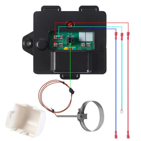 Generic 637360 front assembly showing compact control board and relay for safer cooling