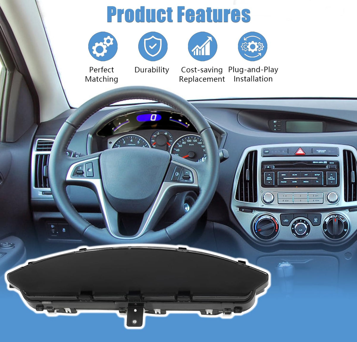 Generic 78120-SNA-A13 installed in Honda Civic dash — Generic brand maintains factory fit and look