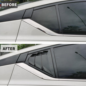 Generic installed on Altima driver side demonstrating sun shading benefit